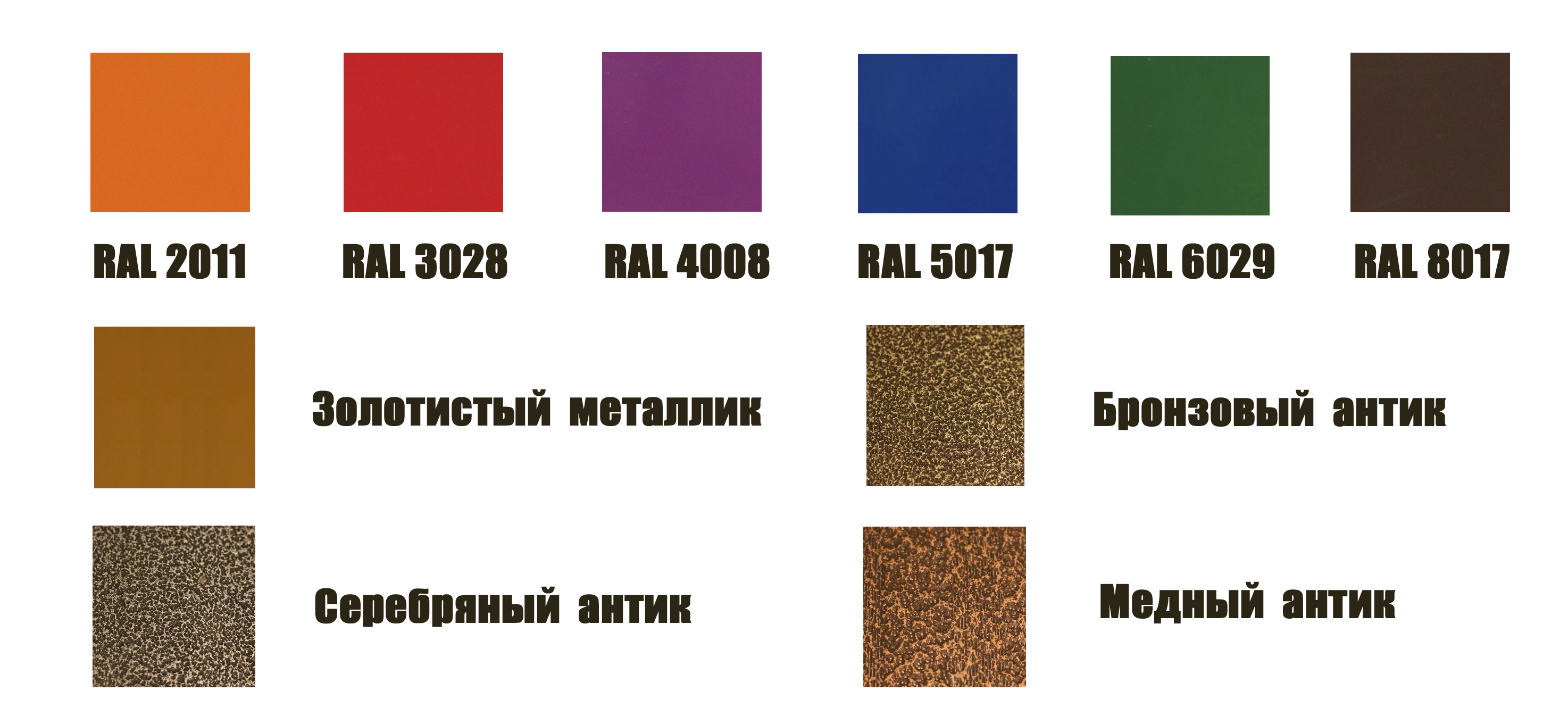 Каталог популярных цветов по RAL для покраски оцинкованного компостера DeltaPark от компании Удачные Теплицы